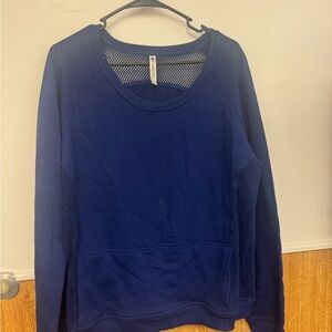Fabletics Royal Blue Mesh Detail Top